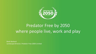Predator Free by 2050 where people live, work and play