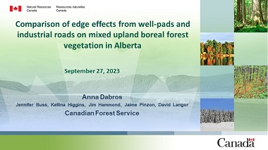 Comparison of edge influence from well-pads and industrial roads on upland boreal forests in the oil sands region of northwestern Alberta, Canada.