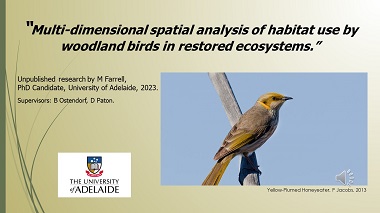 Multi-dimensional spatial analysis of habitat use by woodland birds in restored ecosystems.