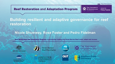 Building resilient and adaptive governance frameworks for reef restoration