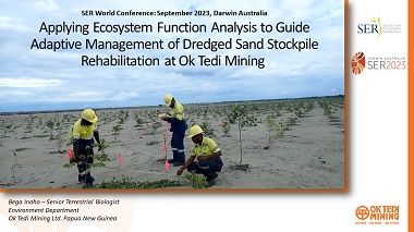 Applying ecosystem function analysis to guide adaptive management of the Ok Tedi Stockpile Rehabilitation Program