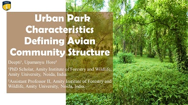 Urban Park Characteristics Defining Avian Community Structure.