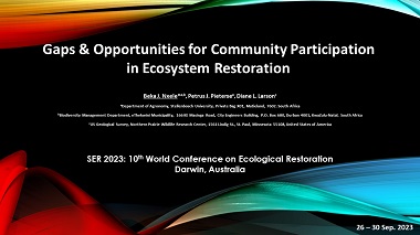 Gaps and Opportunities for Community Participation in Ecosystem Restoration