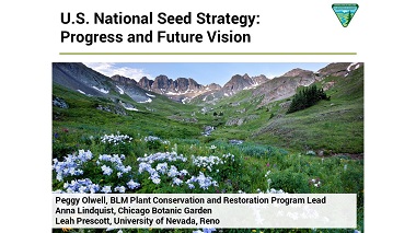 U.S. National Seed Strategy: Progress and Future Vision