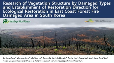 Research of Vegetation Structure by Damaged Types and Establishment of Restoration Direction for Ecological Restoration in East Coast Forest Fire Damaged Area in South Korea