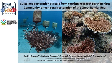 Sustained restoration at scale from tourism-research partnerships: Community-driven coral restoration of the Great Barrier Reef
