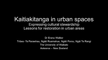 Kaitiakitanga and urban restoration