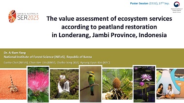 The value assessment of ecosystem services according to peatland restoration in Londerang, Jambi Province, Indonesia